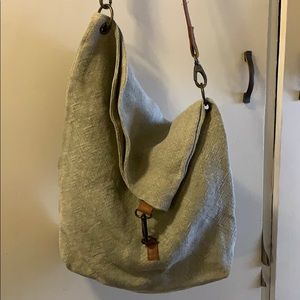 Vintage Addiction Jute Crossbody Tote